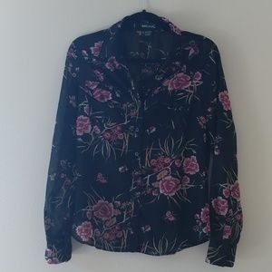 Wet Seal Black Chiffon Blouse